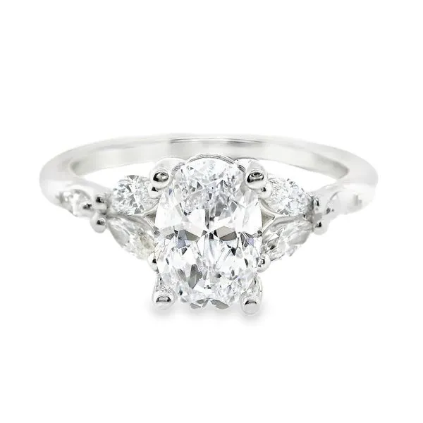 14K White Gold Side Stone Semi Mount Engagement Ring Koerbers Fine Jewelry Inc New Albany, IN