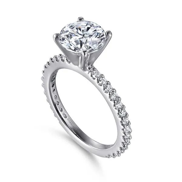 14K White Gold Single Row Engagement Ring Image 3 Koerbers Fine Jewelry Inc New Albany, IN