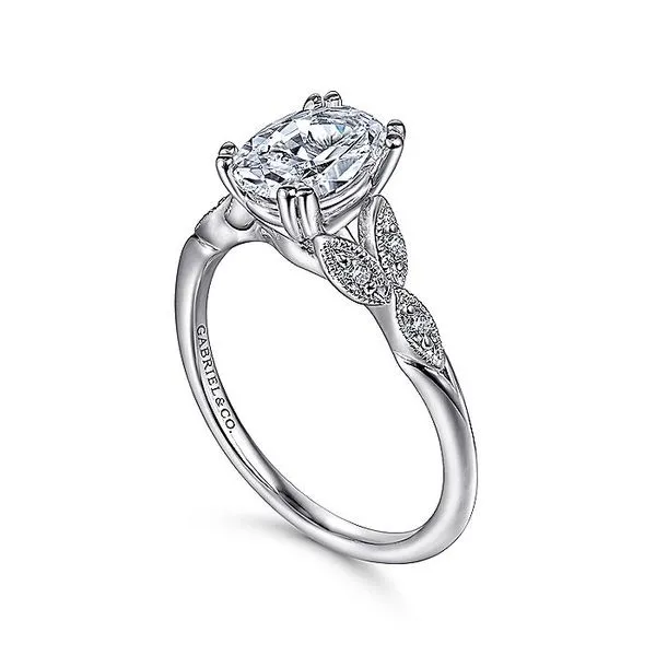 14K White Gold Oval Diamond Engagement Ring Image 3 Koerbers Fine Jewelry Inc New Albany, IN