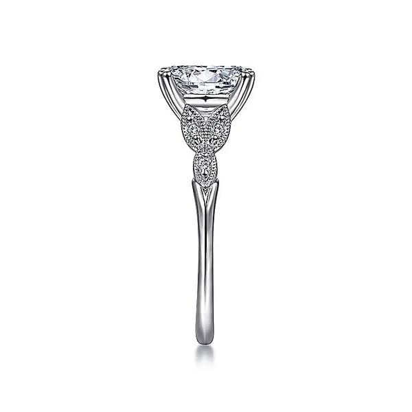 14K White Gold Oval Diamond Engagement Ring Image 4 Koerbers Fine Jewelry Inc New Albany, IN