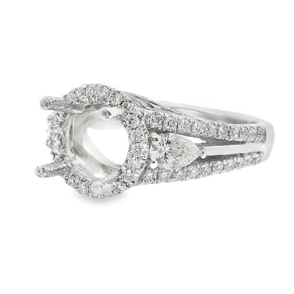 14K White Gold Diamond Engagement Ring Mounting Image 2 Koerbers Fine Jewelry Inc New Albany, IN