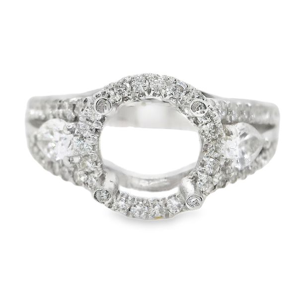 14K White Gold Diamond Engagement Ring Mounting Koerbers Fine Jewelry Inc New Albany, IN