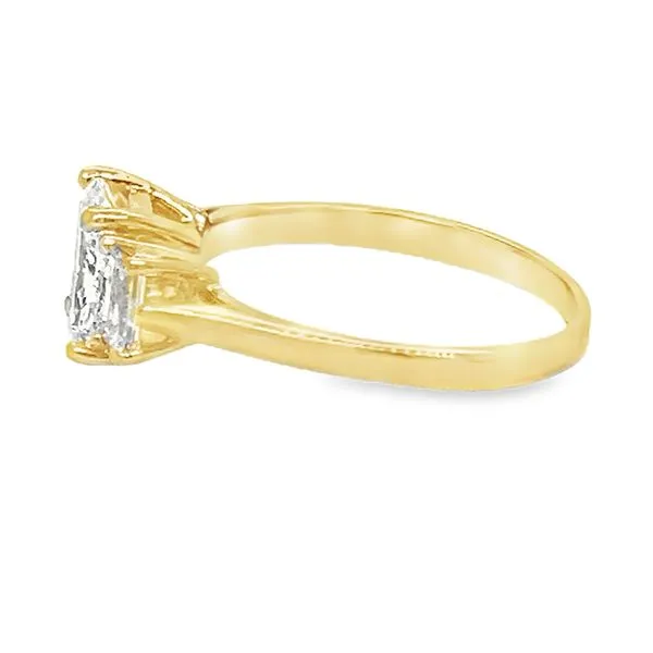 18K Natural Radiant Three-Stone Engagment Ring weighing 2.39 CTTW Image 2 Koerbers Fine Jewelry Inc New Albany, IN