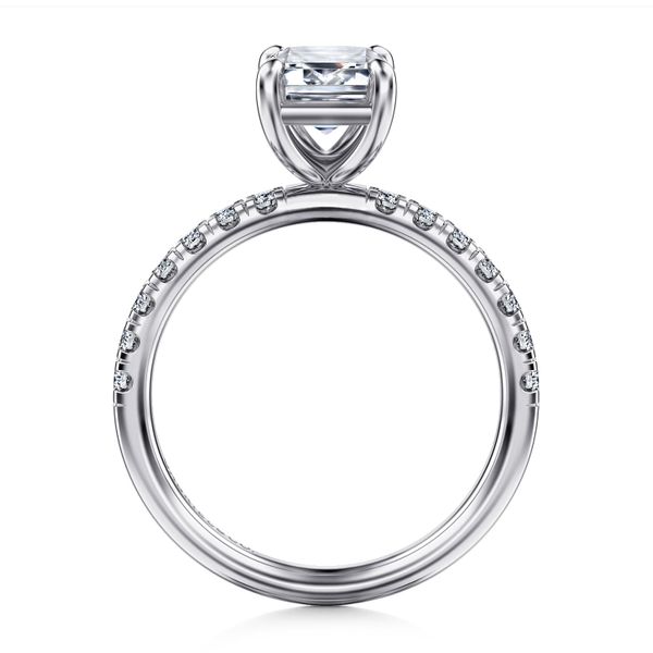 14K White Gold Emerald Cut Diamond Engagement Ring Image 2 Koerbers Fine Jewelry Inc New Albany, IN