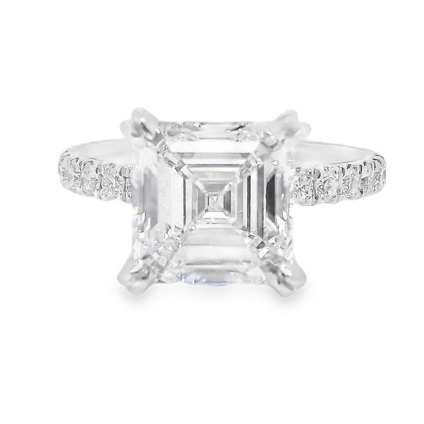 14K White Gold Emerald Cut Diamond Engagement Ring Koerbers Fine Jewelry Inc New Albany, IN