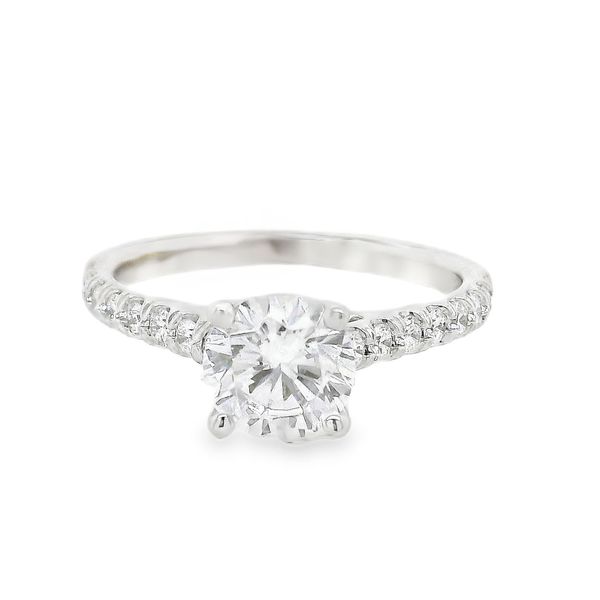18K White Gold Single Row Engagement Ring Koerbers Fine Jewelry Inc New Albany, IN