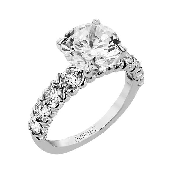 18K White Gold Single Row Engagement Ring Koerbers Fine Jewelry Inc New Albany, IN