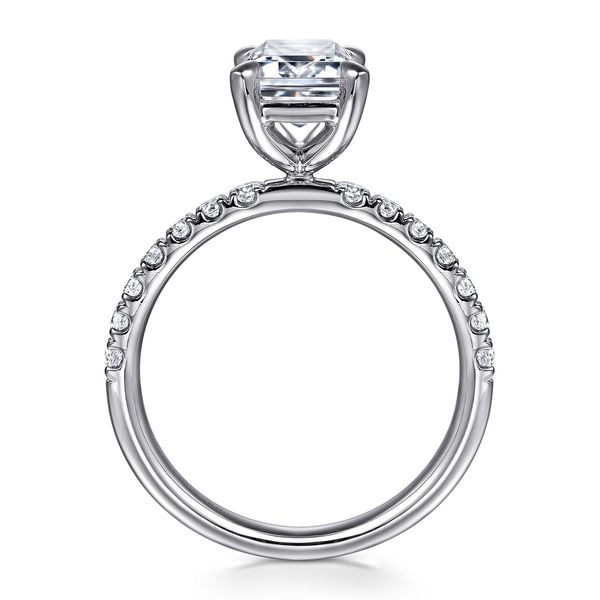 14K White Gold Emerald Cut Diamond Engagement Ring Image 2 Koerbers Fine Jewelry Inc New Albany, IN