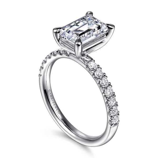 14K White Gold Emerald Cut Diamond Engagement Ring Image 3 Koerbers Fine Jewelry Inc New Albany, IN