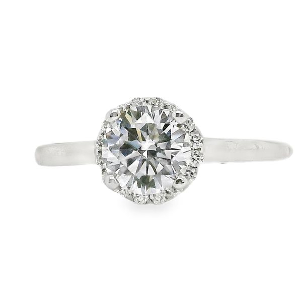 14K White Gold Halo Engagement Ring Koerbers Fine Jewelry Inc New Albany, IN