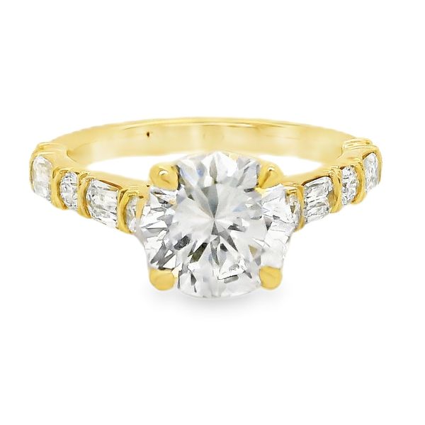 18K Yellow Gold Side Stone Engagement Ring Koerbers Fine Jewelry Inc New Albany, IN