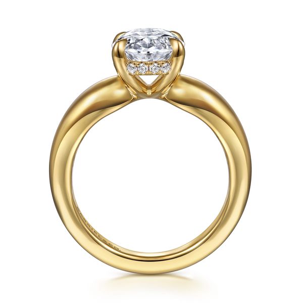 14K Yellow Gold Hidden Halo Engagement Ring Image 2 Koerbers Fine Jewelry Inc New Albany, IN