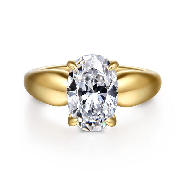 14K Yellow Gold Hidden Halo Engagement Ring Koerbers Fine Jewelry Inc New Albany, IN
