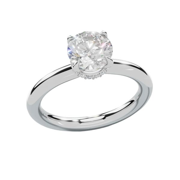 18K White Gold Hidden Halo Engagement Ring Koerbers Fine Jewelry Inc New Albany, IN