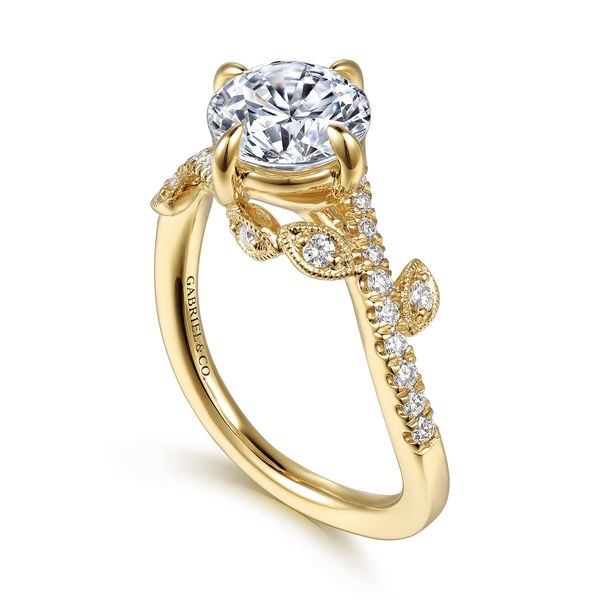 14K Yellow Gold Round Diamond Engagement Ring Image 3 Koerbers Fine Jewelry Inc New Albany, IN