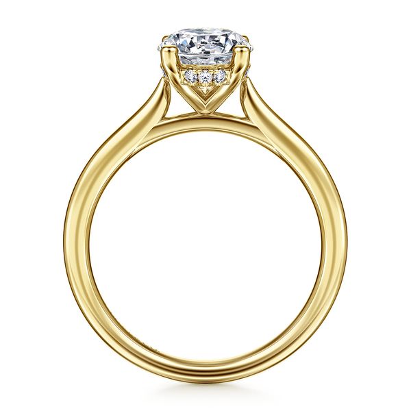 14K Yellow Gold Oval Solitaire Diamond Engagement Ring Image 2 Koerbers Fine Jewelry Inc New Albany, IN