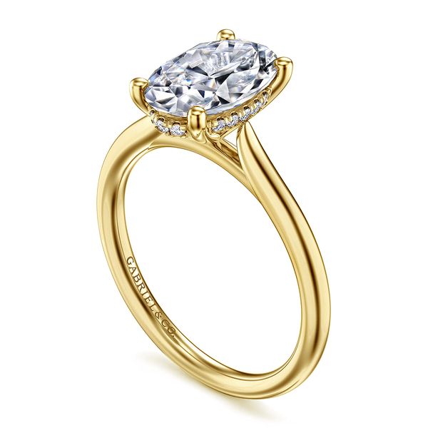 14K Yellow Gold Oval Solitaire Diamond Engagement Ring Image 3 Koerbers Fine Jewelry Inc New Albany, IN