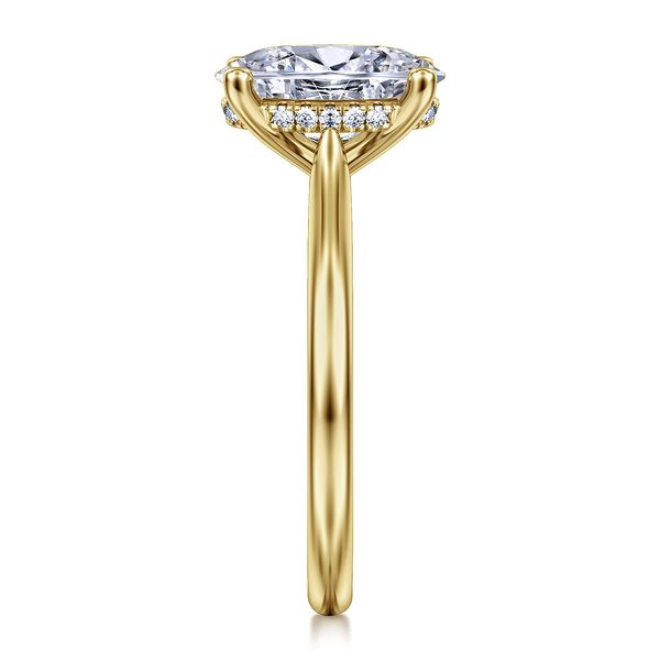 14K Yellow Gold Oval Solitaire Diamond Engagement Ring Image 4 Koerbers Fine Jewelry Inc New Albany, IN