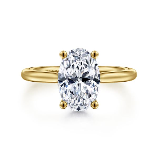 14K Yellow Gold Oval Solitaire Diamond Engagement Ring Koerbers Fine Jewelry Inc New Albany, IN