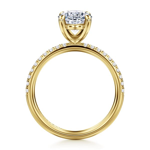 14K Yellow Gold Oval Diamond Engagement Ring Image 2 Koerbers Fine Jewelry Inc New Albany, IN