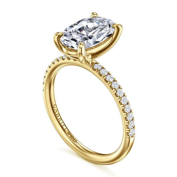 14K Yellow Gold Oval Diamond Engagement Ring Image 3 Koerbers Fine Jewelry Inc New Albany, IN