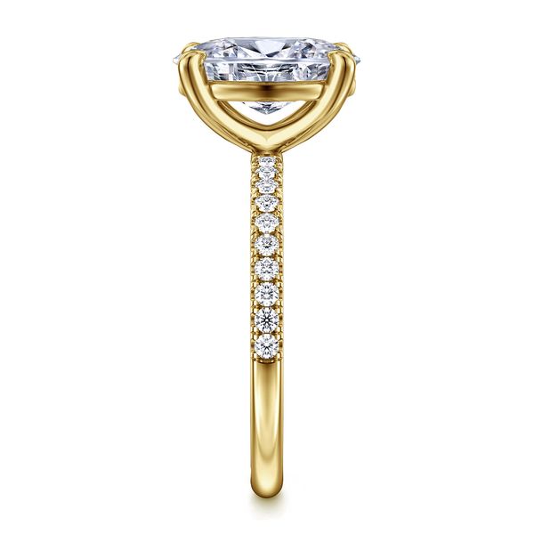 14K Yellow Gold Oval Diamond Engagement Ring Image 4 Koerbers Fine Jewelry Inc New Albany, IN