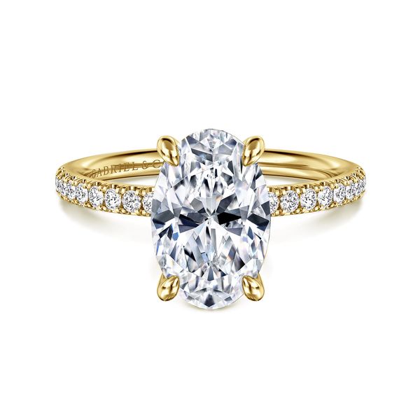 14K Yellow Gold Oval Diamond Engagement Ring Koerbers Fine Jewelry Inc New Albany, IN