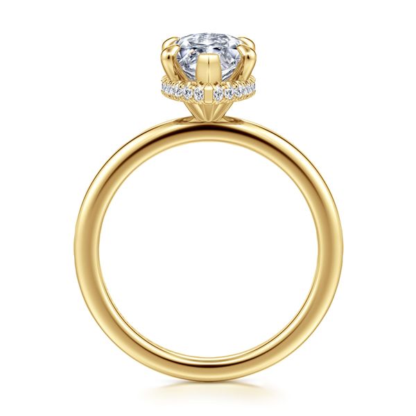 14K Yellow Gold Marquise Shape Diamond Engagement Ring Image 2 Koerbers Fine Jewelry Inc New Albany, IN