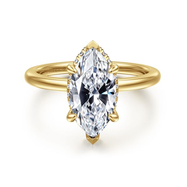 14K Yellow Gold Marquise Shape Diamond Engagement Ring Koerbers Fine Jewelry Inc New Albany, IN
