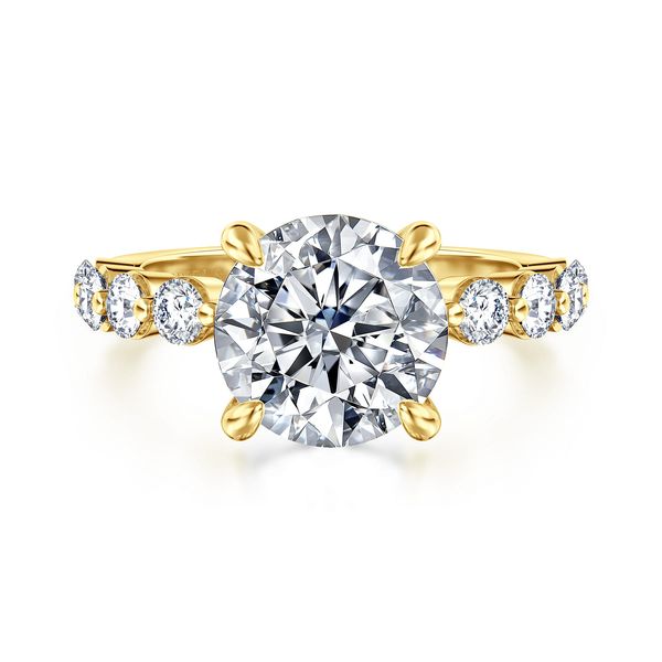 14K Yellow Gold Round Single Prong Diamond Engagement Ring Koerbers Fine Jewelry Inc New Albany, IN