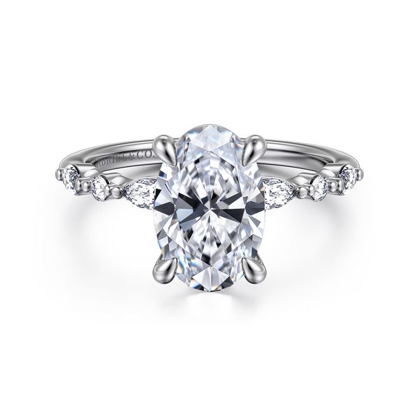 14K White Gold Oval Diamond Engagement Ring Koerbers Fine Jewelry Inc New Albany, IN