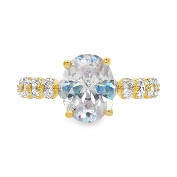 18K Yellow Gold Single Row Engagement Ring Koerbers Fine Jewelry Inc New Albany, IN