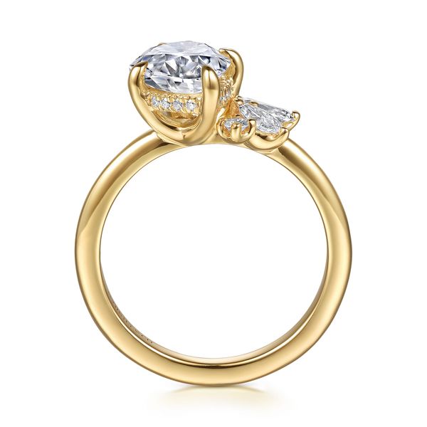 14K Yellow Gold Compass Prong Pear Shape Diamond Engagement Ring Image 2 Koerbers Fine Jewelry Inc New Albany, IN