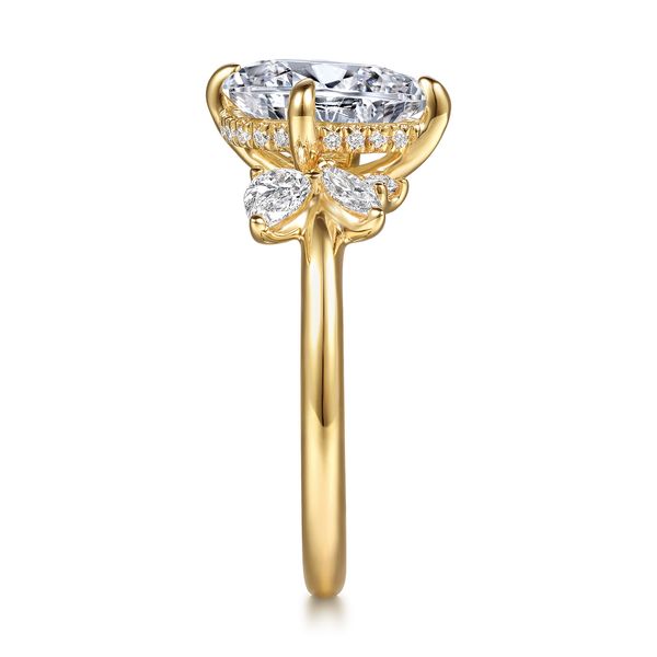 14K Yellow Gold Compass Prong Pear Shape Diamond Engagement Ring Image 4 Koerbers Fine Jewelry Inc New Albany, IN