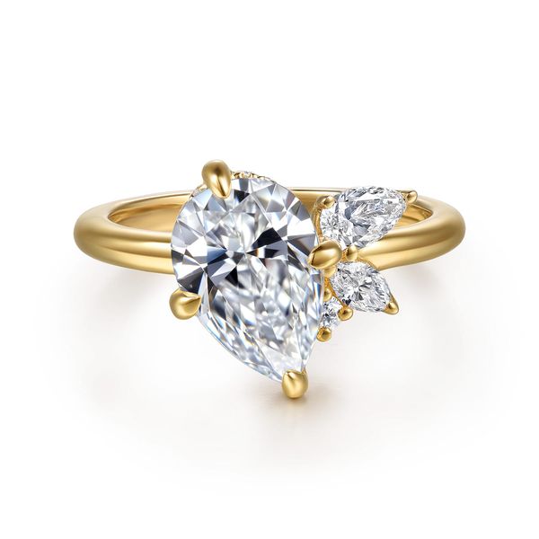 14K Yellow Gold Compass Prong Pear Shape Diamond Engagement Ring Koerbers Fine Jewelry Inc New Albany, IN