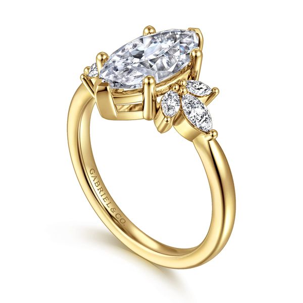 14K Yellow Gold Marquise Shape Diamond Engagement Ring Image 3 Koerbers Fine Jewelry Inc New Albany, IN