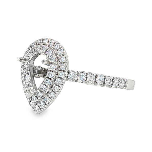 14K White Gold Double Halo Single Row Engagement Ring Koerbers Fine Jewelry Inc New Albany, IN