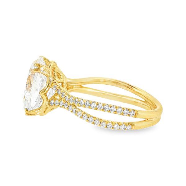 18K Yellow Gold Split Shank Engagement Ring Image 2 Koerbers Fine Jewelry Inc New Albany, IN