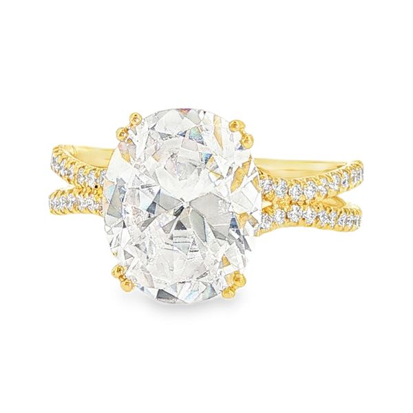 18K Yellow Gold Split Shank Engagement Ring Koerbers Fine Jewelry Inc New Albany, IN