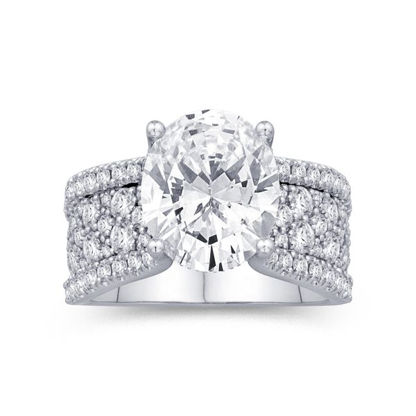 14K White Gold Multi-row Engagement Ring Koerbers Fine Jewelry Inc New Albany, IN