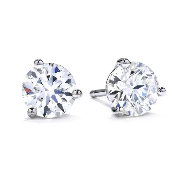 18k White Gold Three G Stud Earrings 18k White Gold Three G Stud Earrings