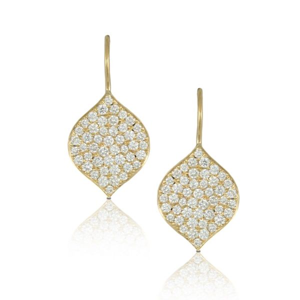 18K Yellow Gold Lead Shaped Diamond Earrings Koerbers Fine Jewelry Inc New Albany, IN