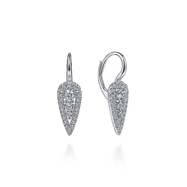 14K White Gold Pear Shaped Diamond Fashion Earrings Koerbers Fine Jewelry Inc New Albany, IN