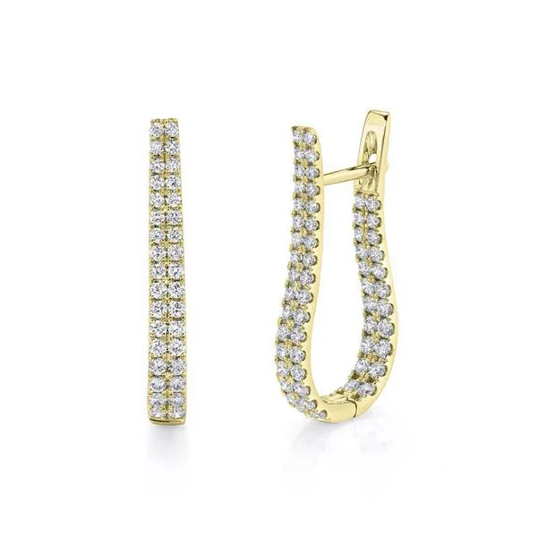 14K Yellow Gold Diamond Earrings similar item image