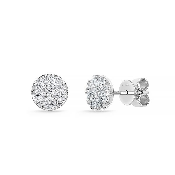 18K White Gold Diamond Harmony Stud Earrings Koerbers Fine Jewelry Inc New Albany, IN