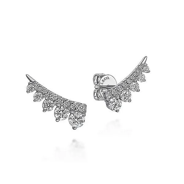 14K White Gold Diamond Ear Climber Earrings Koerbers Fine Jewelry Inc New Albany, IN