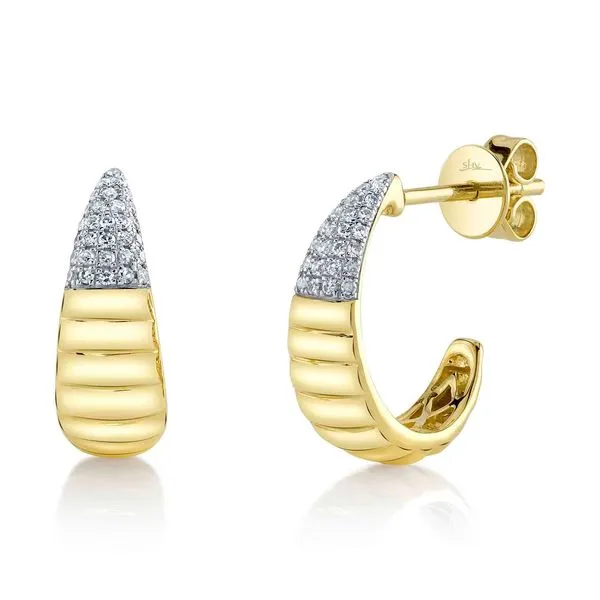 14K Yellow Gold Diamond Earrings Koerbers Fine Jewelry Inc New Albany, IN