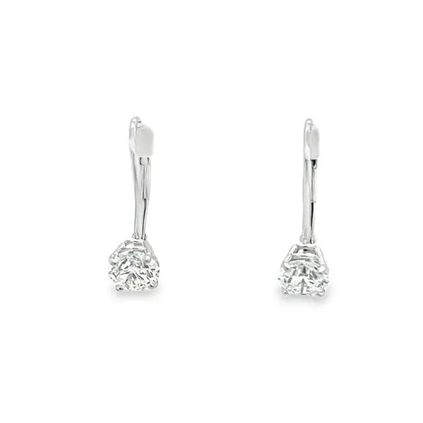 14K White Gold Diamond Solitaire Earrings Koerbers Fine Jewelry Inc New Albany, IN