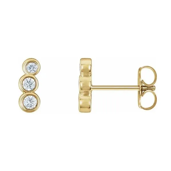 14K Yellow Gold Diamond Earrings Koerbers Fine Jewelry Inc New Albany, IN