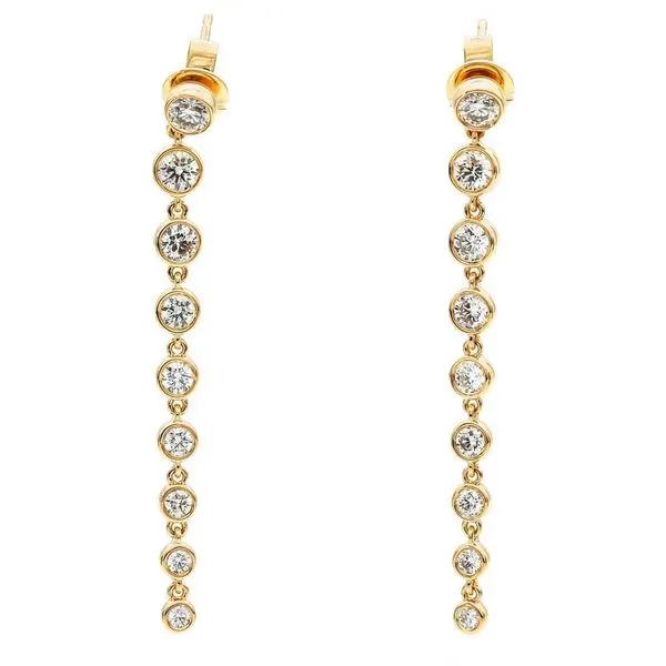 14K Yellow Gold Diamond Drop Earrings Koerbers Fine Jewelry Inc New Albany, IN